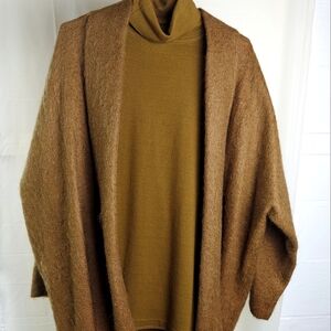 Vintage Wool Green Angora Jacket and Wool Sweater by Andrea Jovine